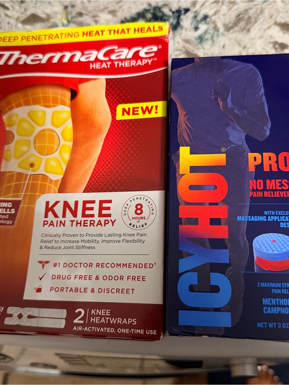 Knee Pain Therapy Heat Wraps - Red (2 Pack)